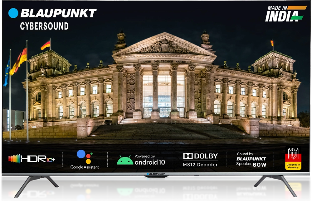 Blaupunkt Cybersound 139 cm (55 inch) Ultra HD (4K) LED Smart Android TV with Dolby MS12 & 60W Speakers  (55CSA7090)